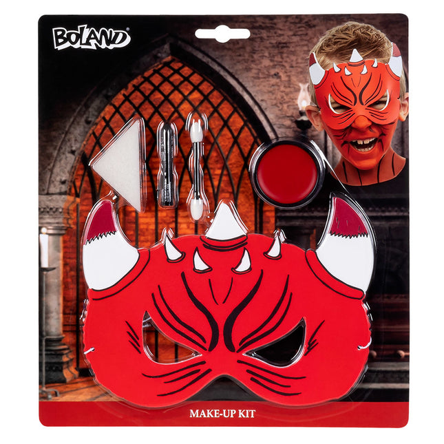 Set Maquillaje Halloween Diablo Niño