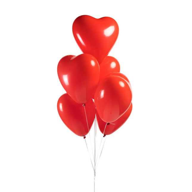 Globos Corazón Rojo 30cm 6pcs