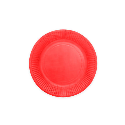 Platos Rojos Papel 18cm 20ud