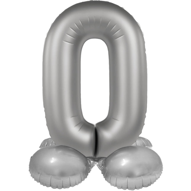 0 Año Figura Globo Plata 72cm