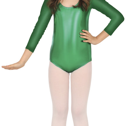 Maillot de niña Verde metalizado