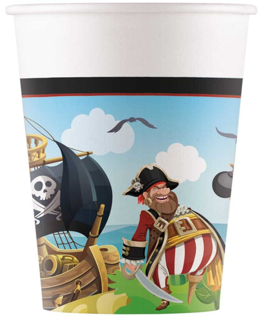 Vasos piratas 8uds.