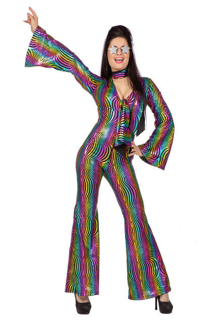 Traje Disco Color Damas Holográfico