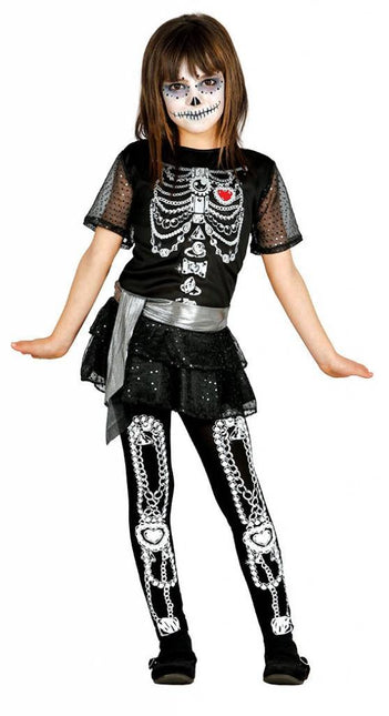 Disfraz Halloween Niño Vestido Esqueleto Diamante