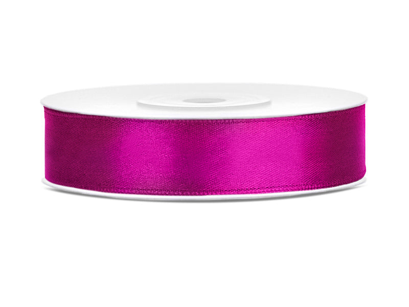 Cinta de raso Fucsia 12mm 25m