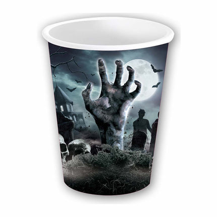 Copas de Halloween Cementerio 240ml 6uds.