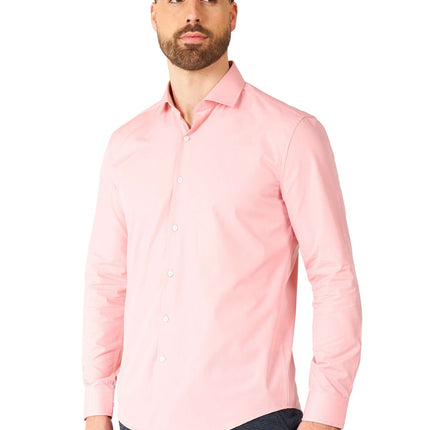 Camisa rosa claro para hombre OppoSuits