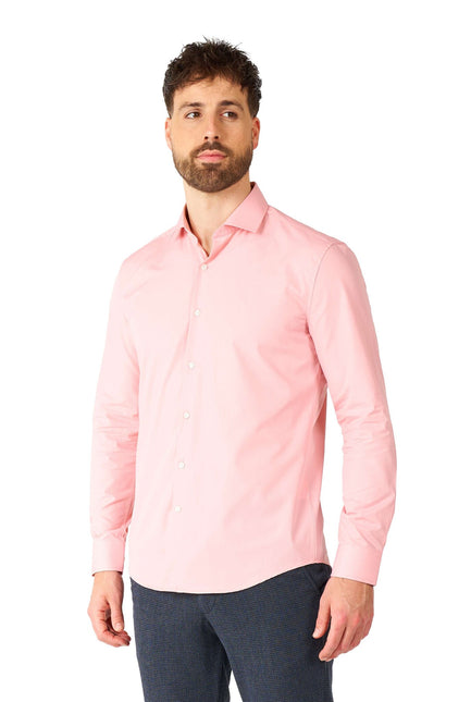 Camisa rosa claro para hombre OppoSuits