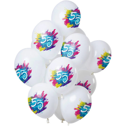 Globos Fiesta 55 Años 30cm 12pcs