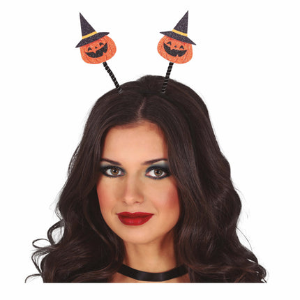 Diadema de Halloween Calabazas con Sombrero