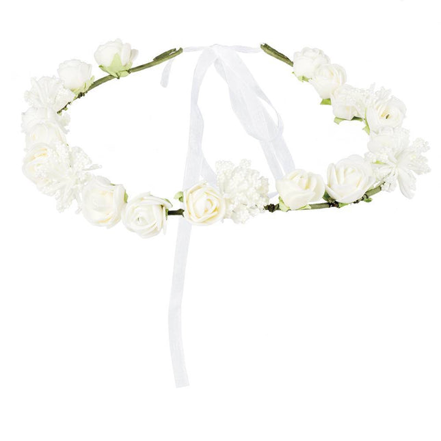 Diadema Flor Blanca Deluxe