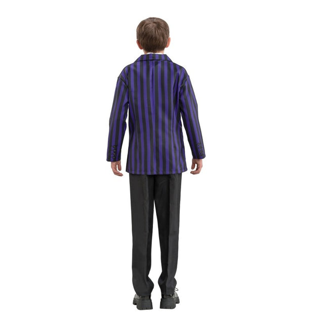 Disfraz Miércoles Uniforme escolar Negro/Morado Niño