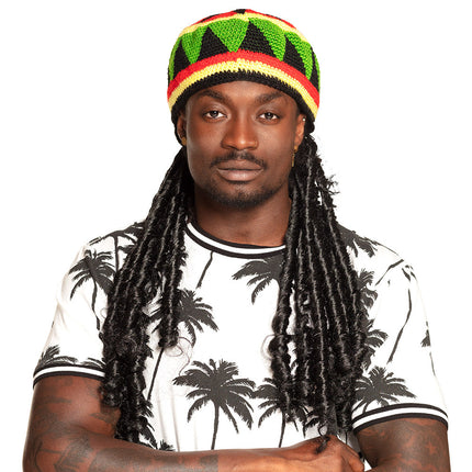 Sombrero rasta con rastas