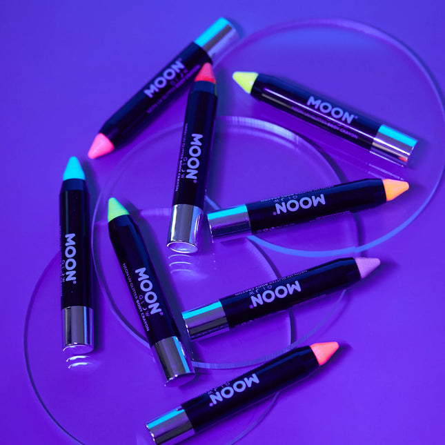 Moon Glow Neon UV Glitter Body Crayons Morado 3.2g