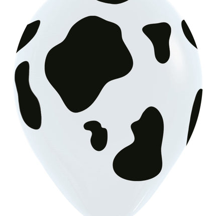 Globos Vaca Blanca 30cm 25pcs