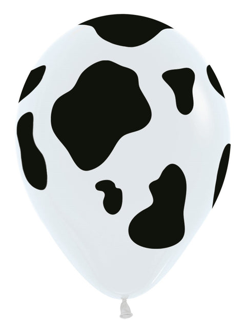 Globos Vaca Blanca 30cm 25pcs