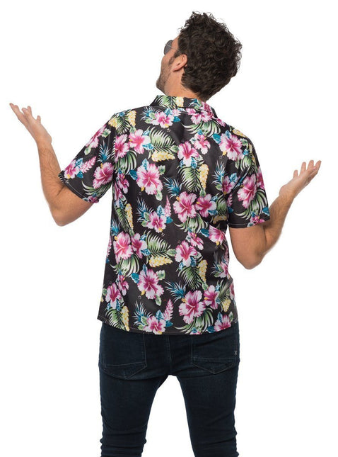 Camisa Hawaiana Negra