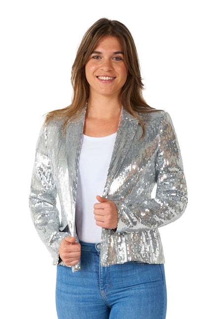 Blazer plateado de mujer Suitmeister