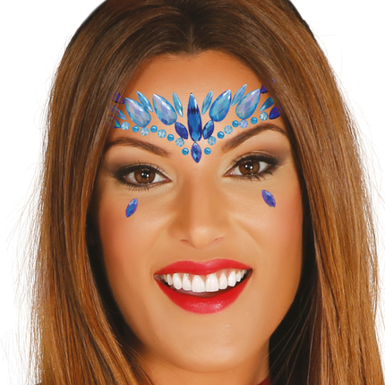 Diamantes faciales azules