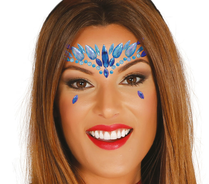 Diamantes faciales azules