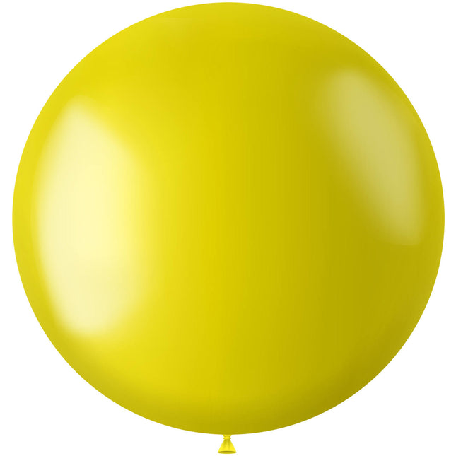 Globo Amarillo Metálico Zesty Yellow 80cm