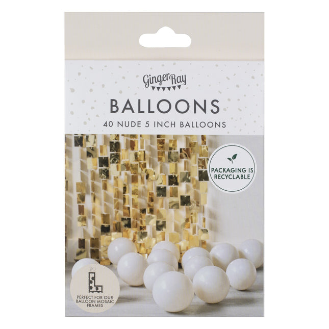 Globos Beige 13cm 40pcs