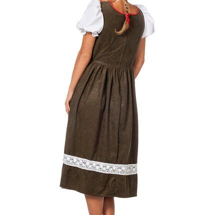 Vestido Dirndl Oktoberfest Largo Verde