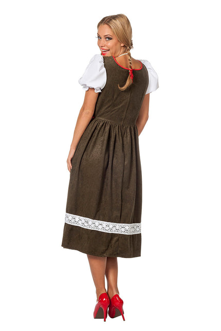 Vestido Dirndl Oktoberfest Largo Verde