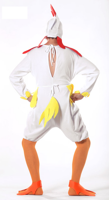 Traje de pollo Blanco