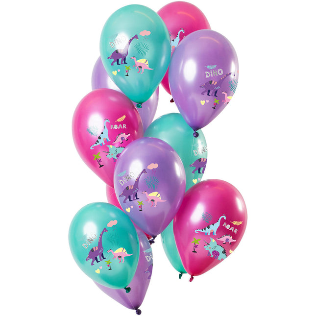 Globos Dinosaurio Mix 30cm 12pcs