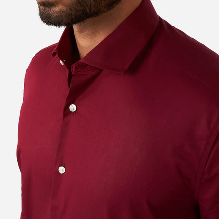 Camisa Roja Burdeos Hombre OppoSuits