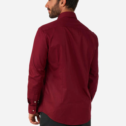 Camisa Roja Burdeos Hombre OppoSuits