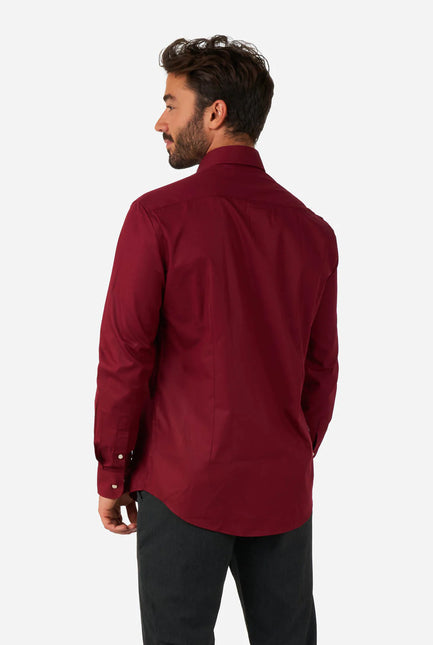 Camisa Roja Burdeos Hombre OppoSuits