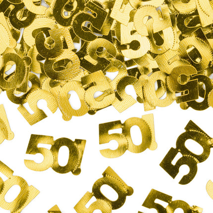 Confeti de mesa 50 Años Oro