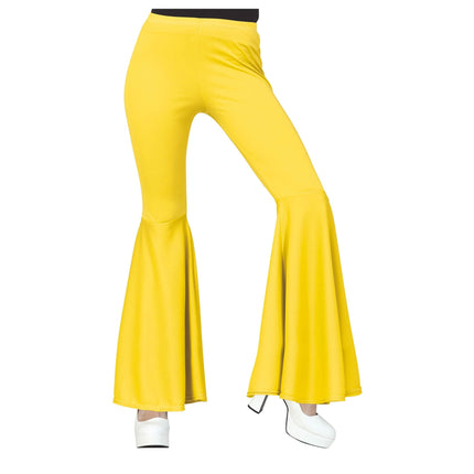 Pantalón Disco 70S Amarillo Mujer