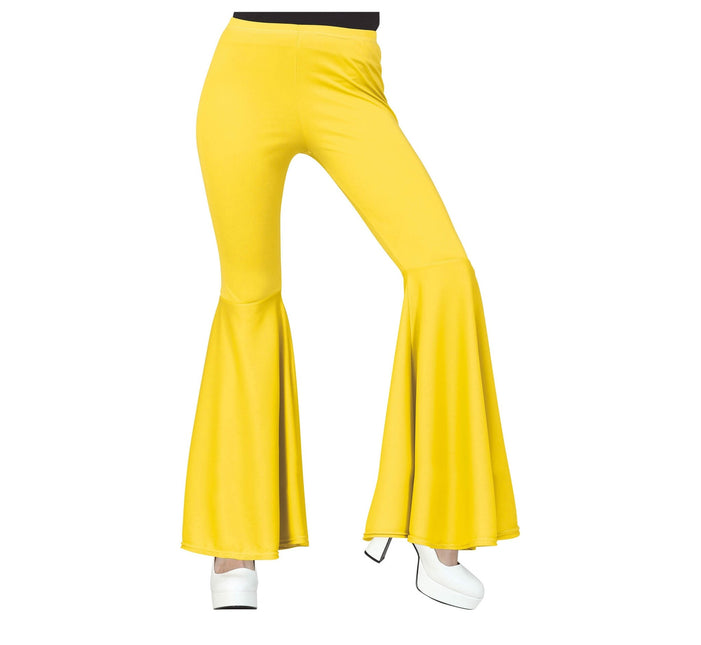 Pantalón Disco 70S Amarillo Mujer