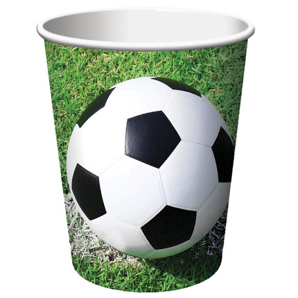 Vasos de fútbol 256 ml 8 uds.