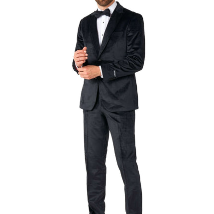 Esmoquin de terciopelo negro para hombre <tc>OppoSuits</tc>