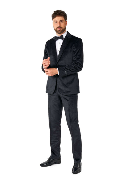 Esmoquin de terciopelo negro para hombre OppoSuits