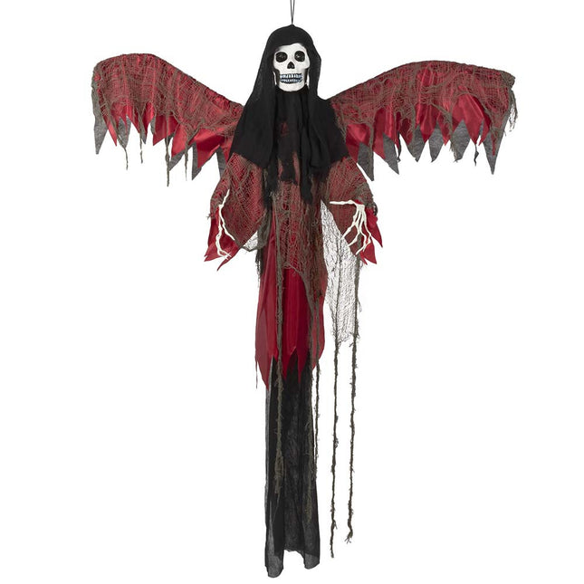 Halloween Esqueleto Volador Rojo 198cm