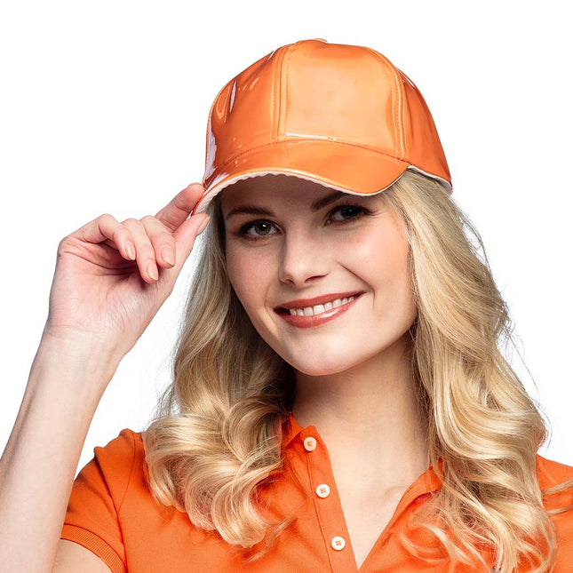 Gorra Naranja Holográfica Ajustable