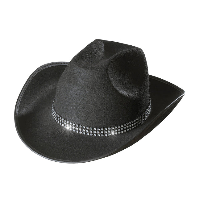 Sombrero Vaquero Diamantes Negros