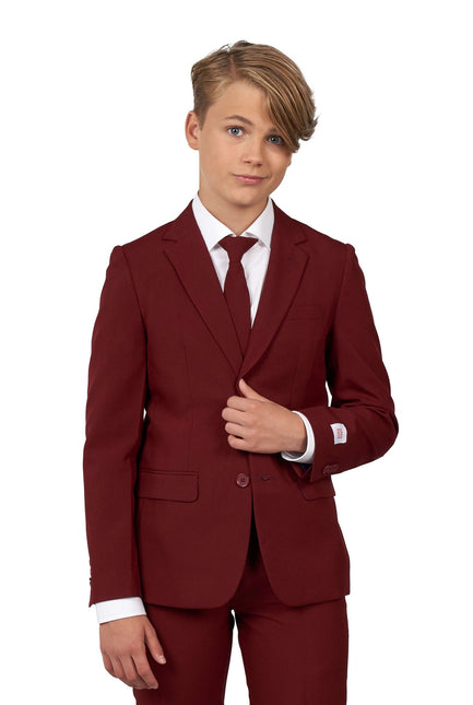 Traje Rojo Burdeos Niño Adolescente OppoSuits