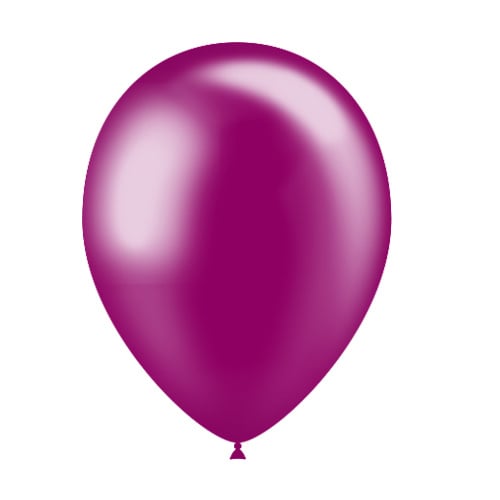 Globos Fucsia Metálicos 25cm 50pcs