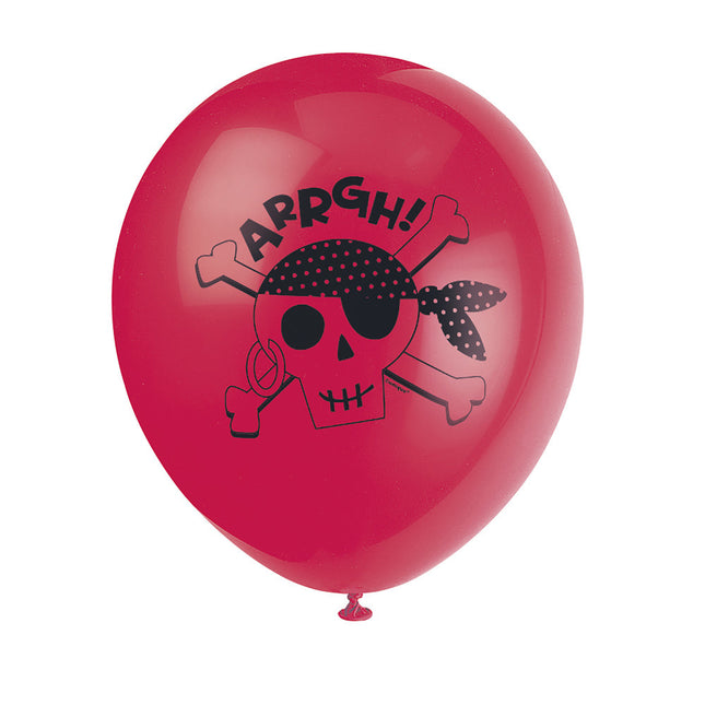 Globos Piratas Arrgh 30cm 8pcs