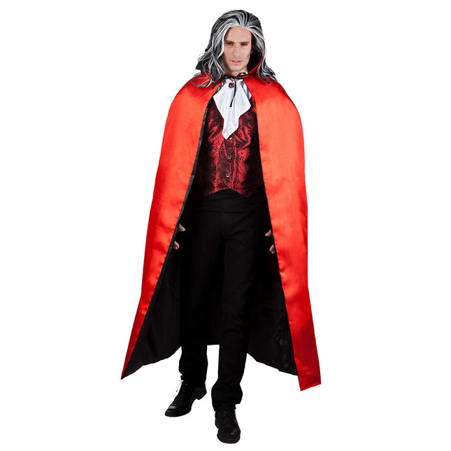 Capa de Halloween Reversible Rojo Negro 1.5m