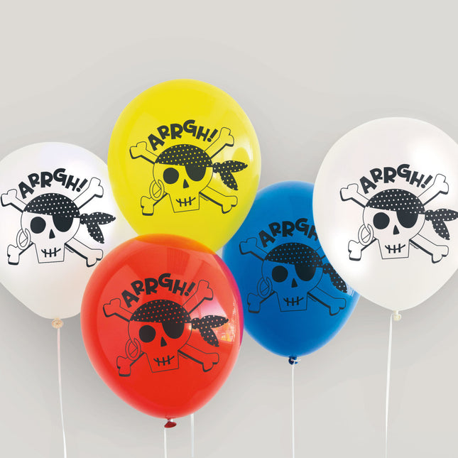 Globos Piratas Arrgh 30cm 8pcs