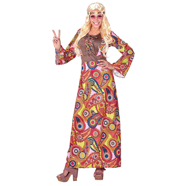 Vestido Hippie 60S Señoras Con Corsé