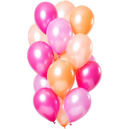 Globos Rosa Melocotón Cromados 33cm 15pcs