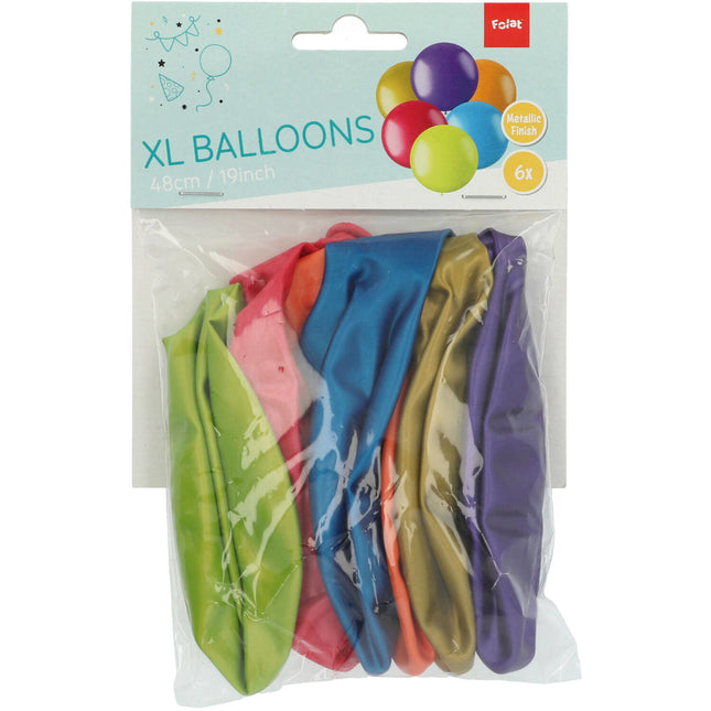 Globos Color Metálico 48cm 6pcs